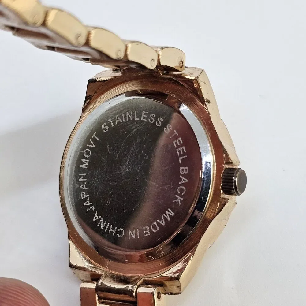 Bell Rose‎ Women's Watch 30MM Gold Dial Gold Bracelet Band 7